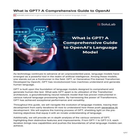 What is GPT A Comprehensive Guide to OpenAI.pdf