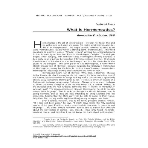 What is hermeneutics