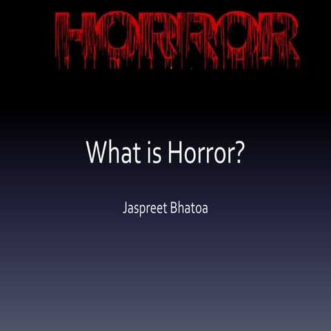 What is horror?