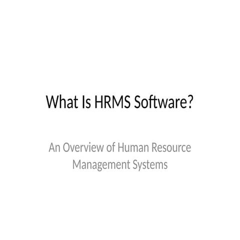 What Is HRMS Software and How it Works?.pptx