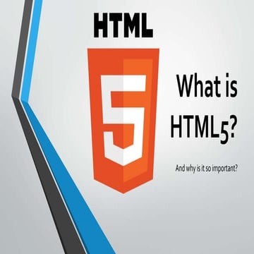 What is HTML 5? | PPT