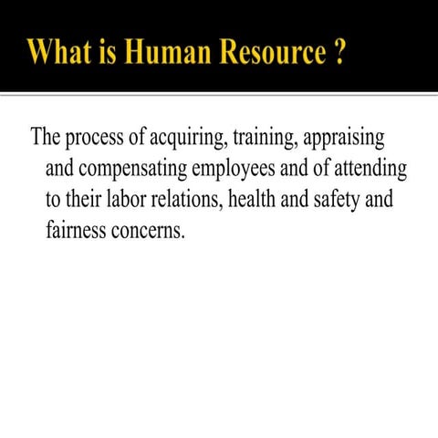 What is human resource