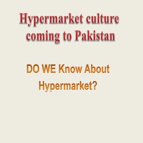 What is hypermarket