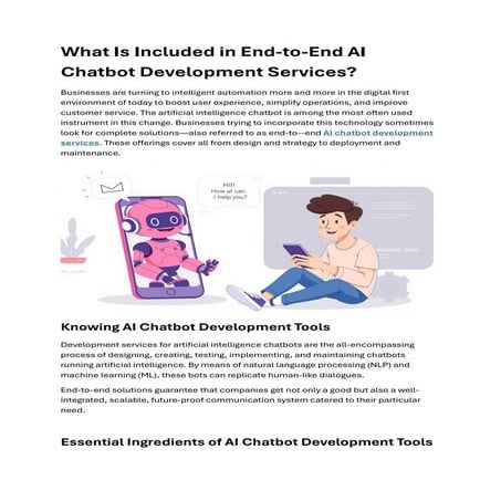What Is Included in End-to-End AI Chatbot Development Services?