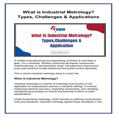 What is Industrial Metrology Types, Challenges & Applications.pdf