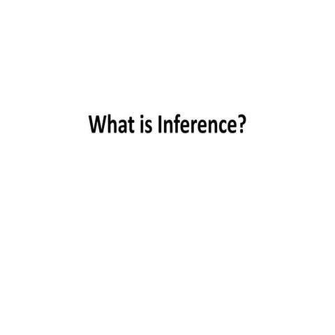 What is Inference for critical reading and thinking