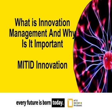 Global Innovation Management - MIT ID Innovation | PPTX
