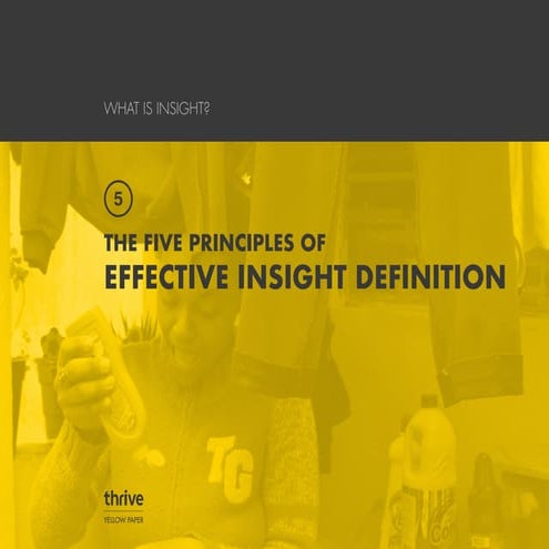 What Is Insight? The Five Principles of Effective Insight Definition