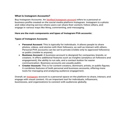 What Is Instagram Accounts: Buy Instagram Accounts