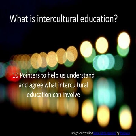 What is intercultural education?