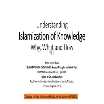 What is Islamization of Knowledge