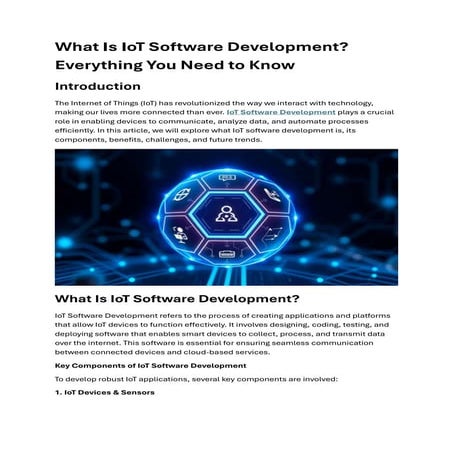 What Is IoT Software Development? Everything You Need to Know