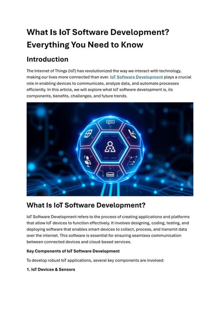 Role of IoT in Software Development | PPT