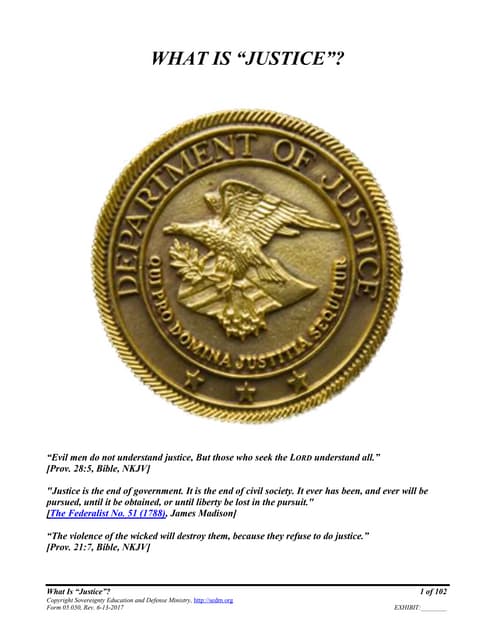 What Is "Justice"?, Form #-5.0