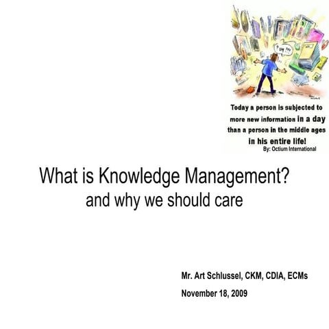 What Is Knowledge Management