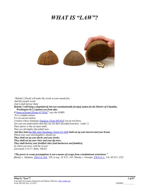 What Is "Law"?, Form #05.048