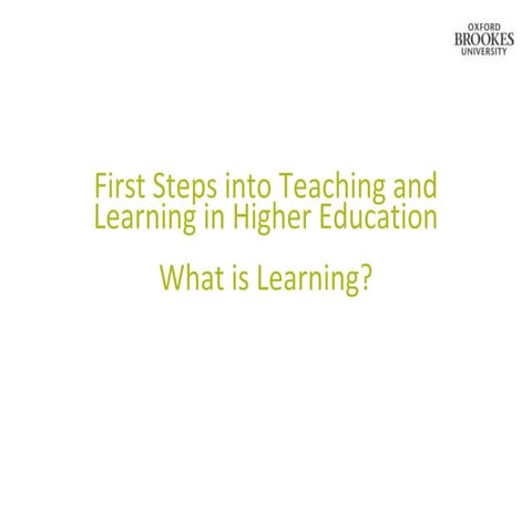 What is learning?