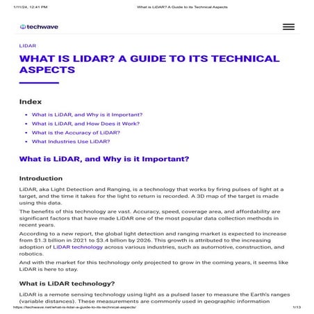 What is LiDAR_ A Guide to its Technical Aspects.pdf