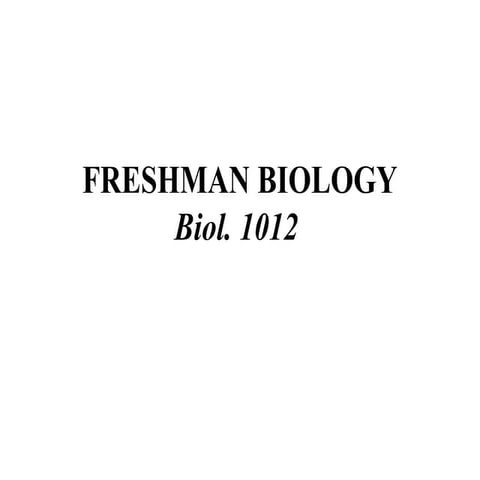 What is Life Science freshman biology pptx