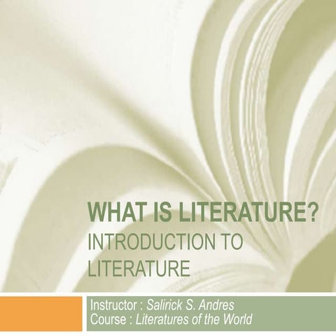 What is literature