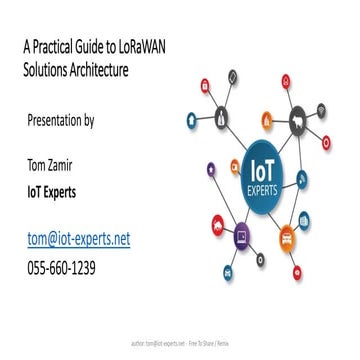 What is LoRaWAN_Tom Zamir_IoT Expert