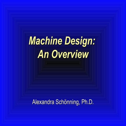 What is machine design