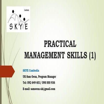 Section 1: Organizations and Management