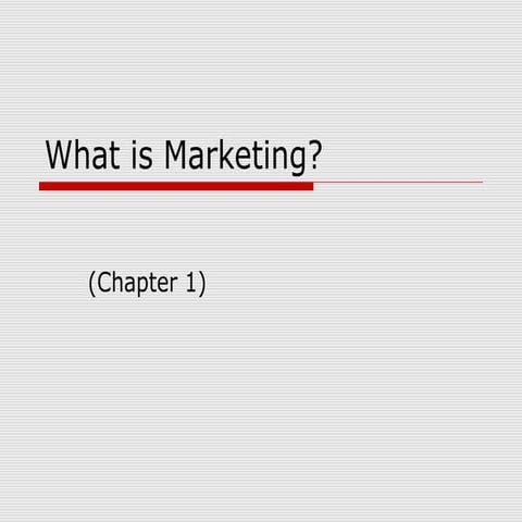 What is marketing