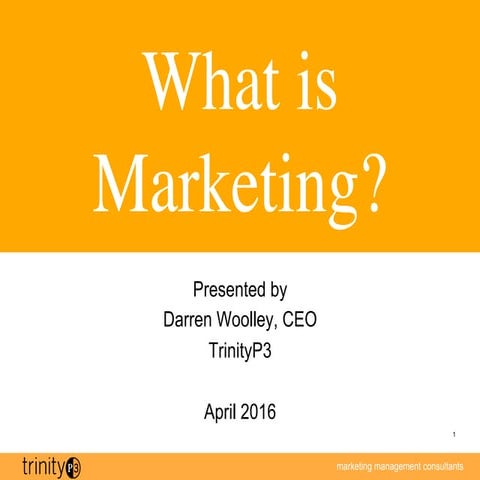 What is marketing?