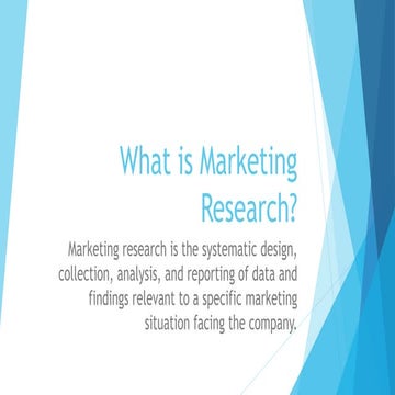 What is marketing research