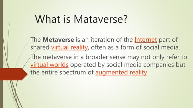 What is mataverse?