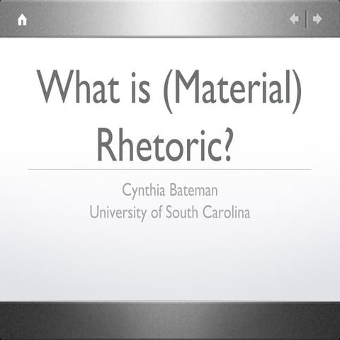 What is (Material) Rhetoric? | PPT