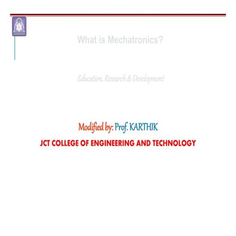 What is mechatronics ppt