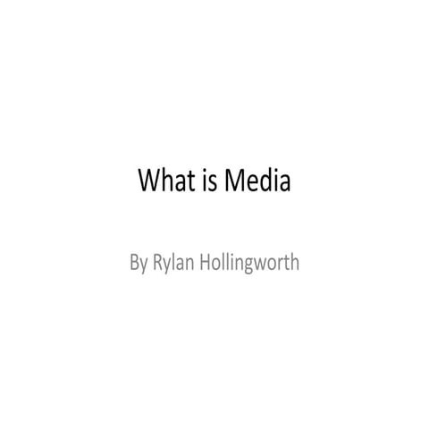 What is media