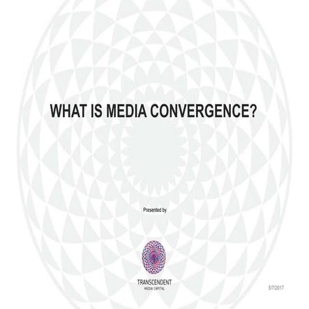 What is media convergence?