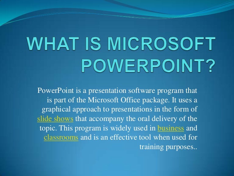 What is microsoft powerpoint