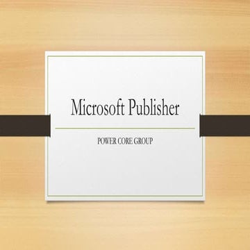 What is microsoft publisher