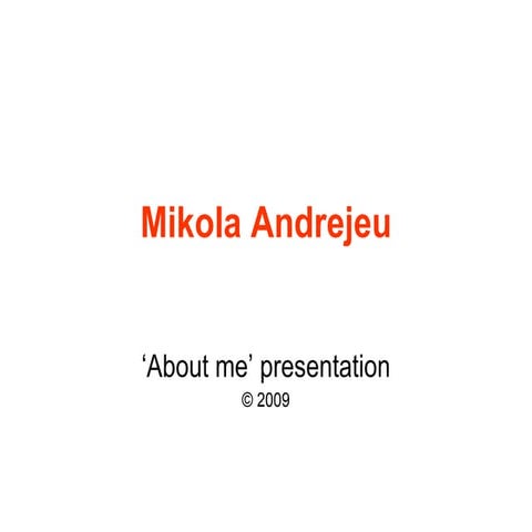 Project Management with Mikola Andrejeu #1