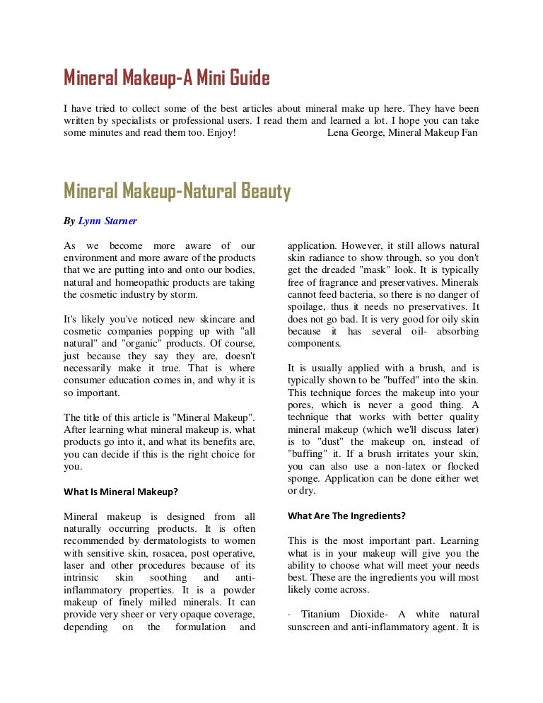 mineral makeup good for skin