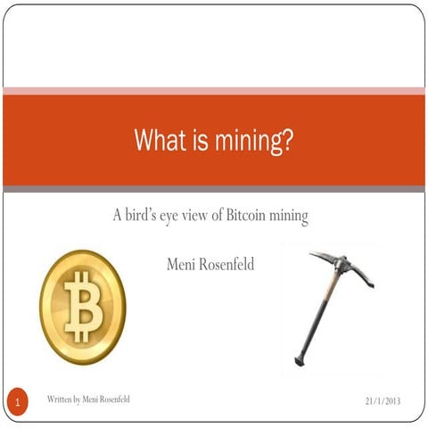 What is mining, by Meni Rosenfeld