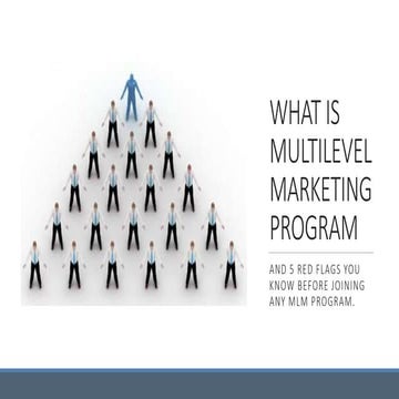 What is MLM programs and its red flags