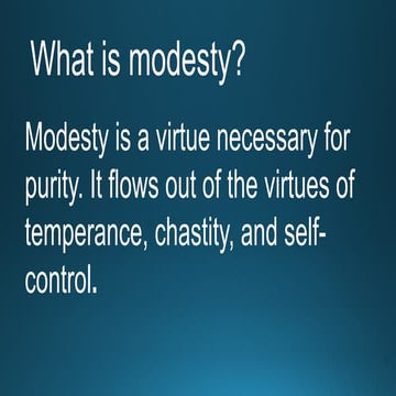 Modesty | PDF