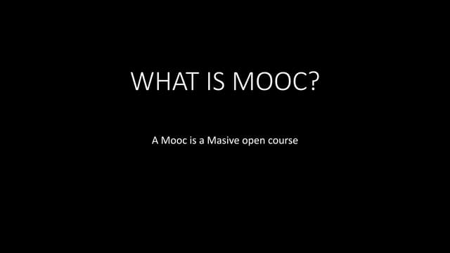 What is a mooc