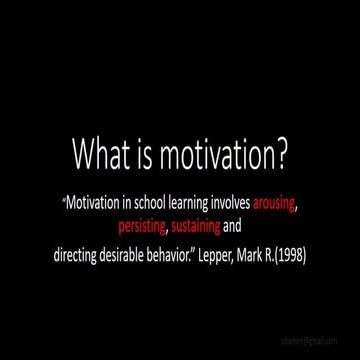 What is motivation