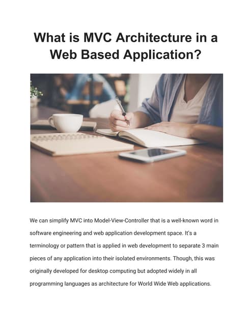 Mvc Architecture in a web based application