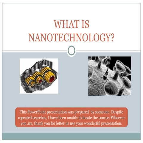 What is nanotechnology online