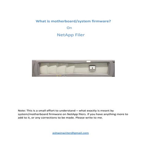 What is netapp system firmware