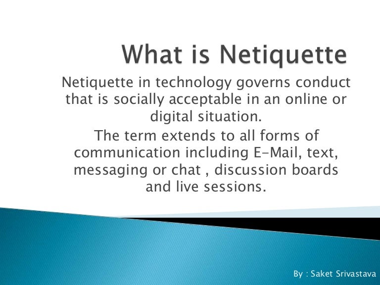 What is netiquette