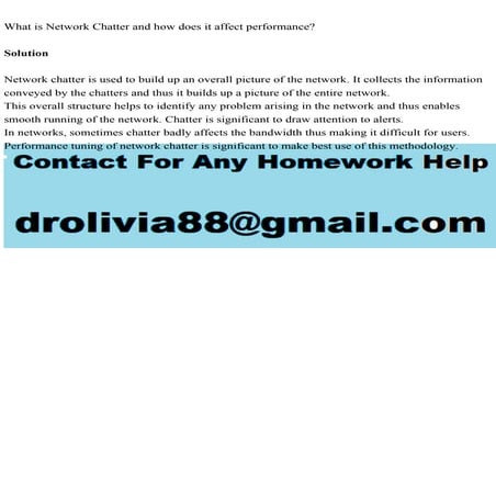 What is Network Chatter and how does it affect performanceSolut.pdf