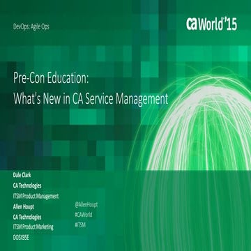 What's New in CA Service Management